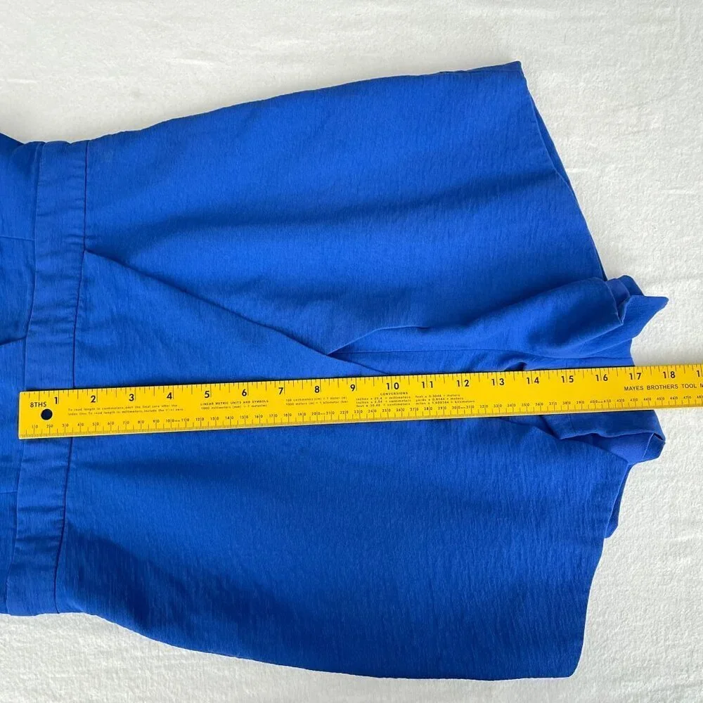 Finders Keepers Blue Deep V-Neck‎ Romper Backless Cutout Wrap Skort M